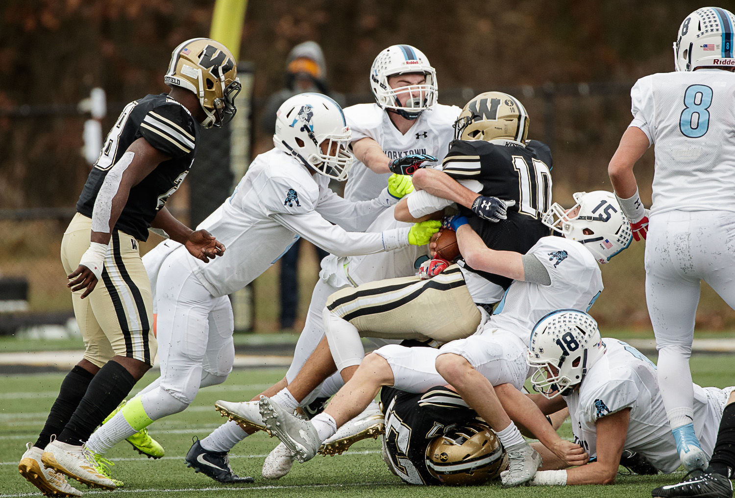 Yorktown football region final action 14